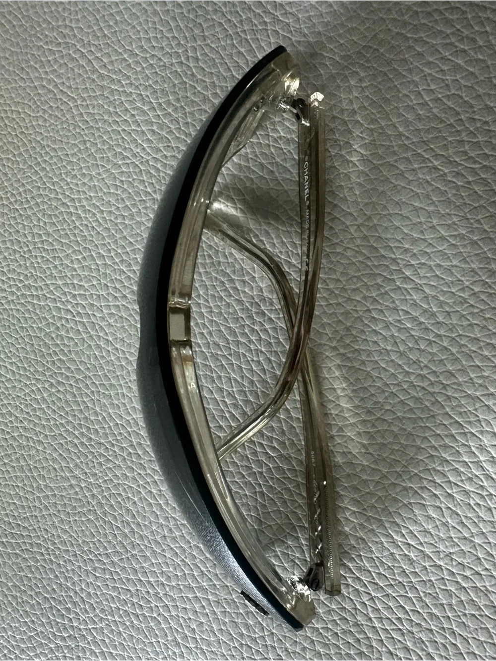 Chanel Vintage Collector CC Sunglasses - Dark Gray Gradient Lenses / Clear Frame